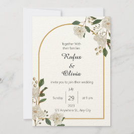 Convite Boho Minimalista Boho Floral