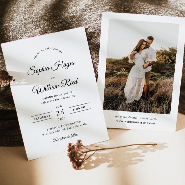 Convite Boho Minimalista Wedding (Criador carregado)