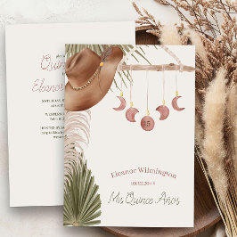 Convite Boho Mis Quince Anos Rustic Western Quinceanera