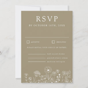 Convite Boho Modern Flor de Campo Aquarela Casamento