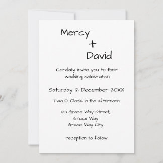 Convite Boho Modern Minimalist Wedding Invitation