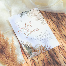 Convite Boho Moderno Chá de Bebê de Grama de Pampas de Ter