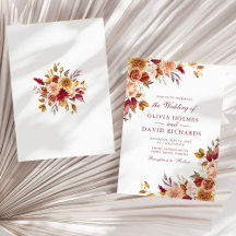 Boho Moderno Laranja Queimado Floral de Terracota