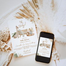 Boho Moderno Sexo Cardíaco Chá de fraldas Neutro