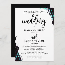 Convite Boho Nights Black and White Weding