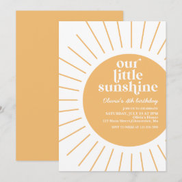 Convite boho nosso pequeno aniversário de sol