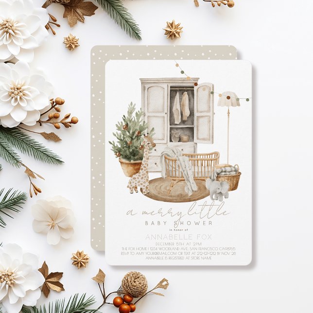 Convite Boho Nursery Feliz Pequeno Chá de fraldas (Criador carregado)