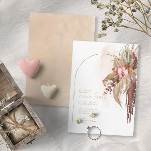 Convite Boho Oasis Casamento Floral Chá de Noiva ID959