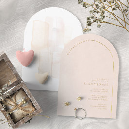 Convite Boho Oasis Chá de panela Blush Arch ID959