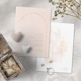 Convite Boho Oasis Chá de panela Blush ID959