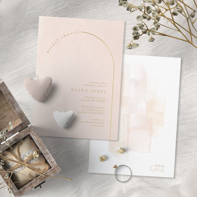 Convite Boho Oasis Chá de panela Blush ID959 (Criador carregado)