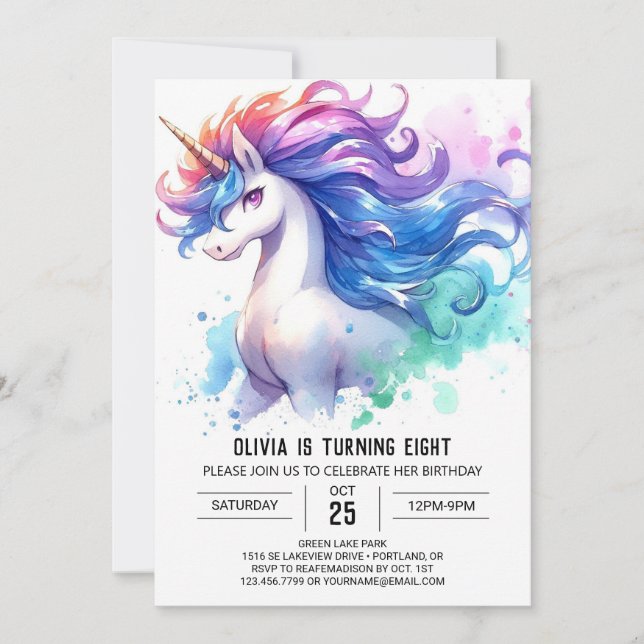 Convite Boho Online Horse Birthday (Frente)