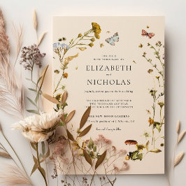 Convite Boho Outono Flor Silvestre | Casamento Botânico