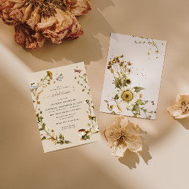 Convite Boho Outono Flor Silvestre | Chuveiro de Noiva Bot