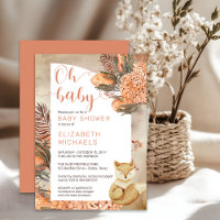 Boho Palm Deixa Hydrangeas Fox Oh Chá de fraldas