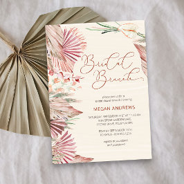 Convite Boho Palm Dried Tropical Foliage Bridal Brunch
