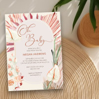 Boho Palm Oh Chá de fraldas Russo De Folhagem Seca
