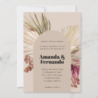 Boho Pampas Casamento do Deserto de Folhas Secas