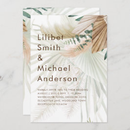 Convite BoHO Pampas Grass Beige Green Terracotta Casamento