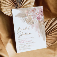 Boho Pampas Grass Blush Chá de panela Floral