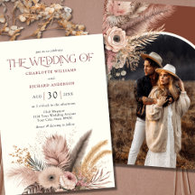 Boho Pampas Grass Terracotta Foto Casamento