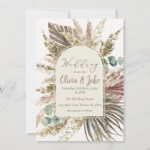 Convite Boho Pampas Grass Weditation — Sage Green