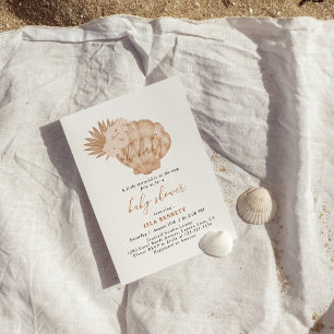 Convite Boho Pequena Sereia Está A Caminho Do Chá de frald