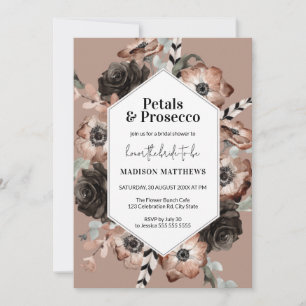 Convite Boho Petals e Chá de panela Prosecco convidam