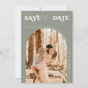 Convite Boho Photo Moderno Save the Date