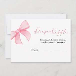 Convite Boho Pink Daiper Raffle para Placa de chá de frald