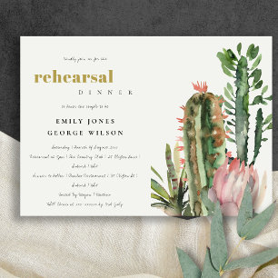 CONVITE BOHO PINK FOLIAGEM FLORAL DE CACTI JANTO REHEARSAL