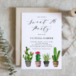 Convite Boho Potted Succulents e Cactus Sweet 16 Party<br><div class="desc">Convide convidados para o seu evento com este doce convite de 16 pessoas personalizável. Ele apresenta cacto e suculentos com coloração aquosa. Personalize este convite de inicialização adicionando seus detalhes. Este doce convite de 16 cactos é perfeito para eventos de verão.</div>