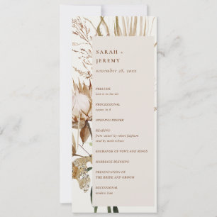 Convite Boho Protea Dried Palm Floral