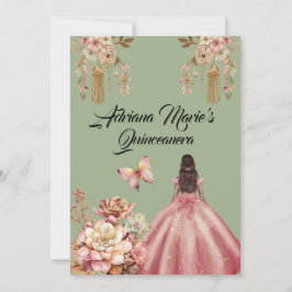 Convite Boho Quinceanera