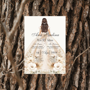 Convite Boho Quinceanera Espanhol 