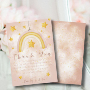 Convite Boho Rainbow magmagico estrelas dourado poeira Obr