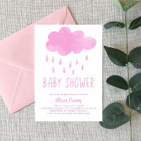 Boho Rainbow Raincloud Rain Chá de fraldas Rosa