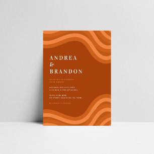 Convite Boho Retro Rainbow QR Code RSVP Todos em Um Casame