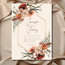 Boho Rust e Cream Fall Floral Wedes
