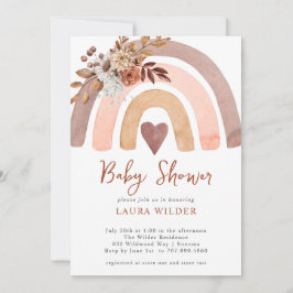 Convite Boho Rust Terracotta Watercolor