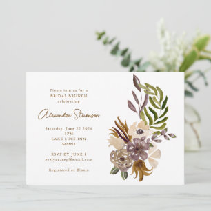 Convite Boho Rustic Dusty Nature Bridal Brunch