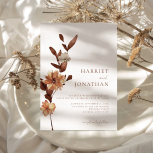 Convite Boho Rustic Floral Wedding