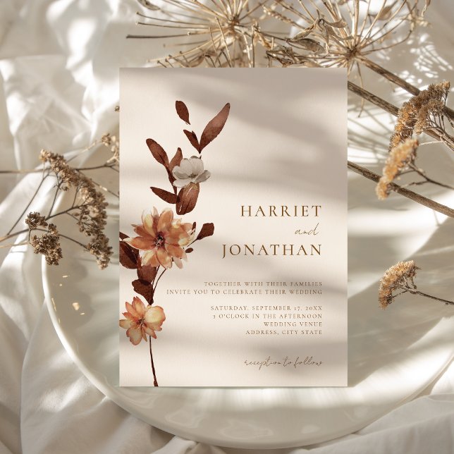 Convite Boho Rustic Floral Wedding (Criador carregado)