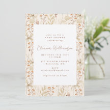 Boho Rustic Meadow Flowers Floral Chá de fraldas