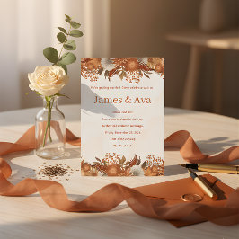 Convite Boho Rustic Theme wedding Invitation