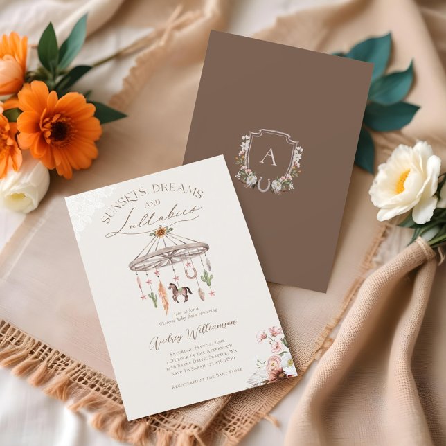 Convite Boho Rustic Wagon Wheel Mobile Western Chá de fral (Boho Rustic Wagon Wheel Mobile Western Baby Shower Invitation)