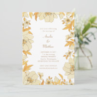 Boho Rustic Yellow Floral Border Casamento