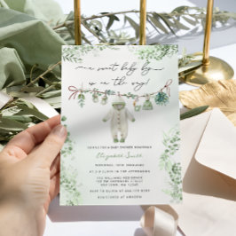 Convite Boho Sage Green Baby Boy Chá de fraldas