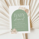 Convite Boho Sage Green Gender Neutral Baby Brunch<br><div class="desc">Boho Sage Green Gênero Neutro Baby Brunch Convites</div>