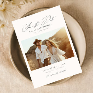 Convite Boho Salvar a Data   Foto legante Salvar a data